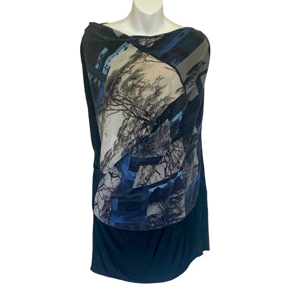 EDUN Silk Draped Dress Size Medium - Picture 3 of 11